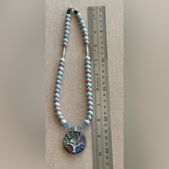 20 inch Yan Yuan Agate bead Necklace NWOT - Picture 9 of 11